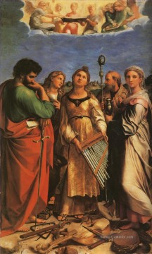 St Cecilia mit Sts Paul John Evangelists Augustinus und Maria Magdalena Meister Raphael Ölgemälde